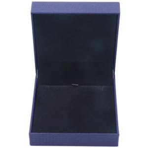A custom jewellery gift packaging box in a deep purple colour, featuring a soft interior lining.