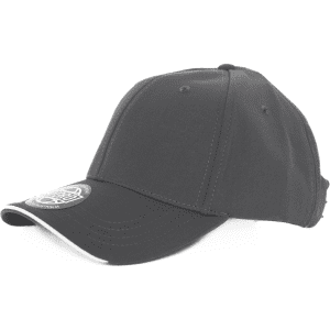 A grey Baker 6-panel cap featuring cotton twill contrast piping and a logo.