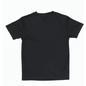 A black Youth Core Tee with a simple design and no visible branding on the back.