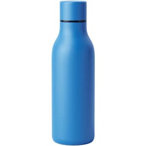 A drink bottle in vibrant blue, 550ml capacity, featuring a sleek design and a logo.