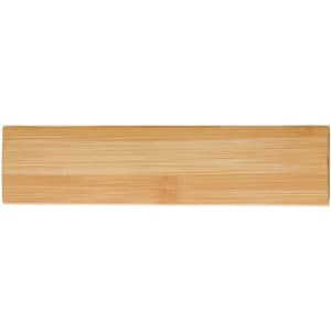 A bamboo writing set holder featuring a smooth, natural finish, suitable for storing pens and pencils.