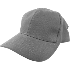 A brushed cotton baseball cap in a versatile grey colour, featuring a curved brim and a logo.