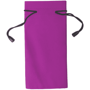 A vibrant purple pouch with a drawstring closure, suitable for toiletries and accessories.