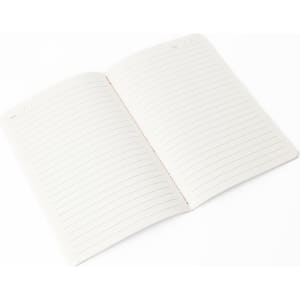 A5 thin notebook with a PU cover featuring blank lined pages and a simple, clean design.
