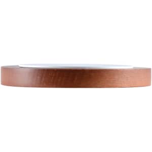 A wooden fast wireless charger with a sleek, circular design and a smooth white surface on top.