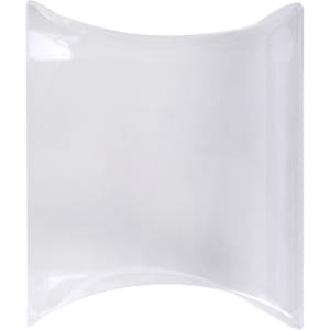 A Clear Pillow Pack designed for pen packaging, featuring a sleek, transparent surface and a curved shape.