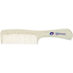 A Lynx Wheat Fibre Comb with a textured handle and a logo printed on the side.