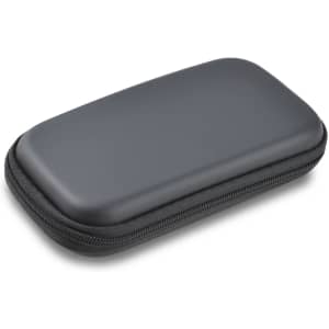 A sleek, black Medium EVA Zipper Case with a smooth exterior and a zip closure.