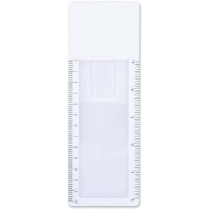 A Focus Bookmark Magnifier Ruler featuring a transparent magnifying section with measurement markings along one edge.