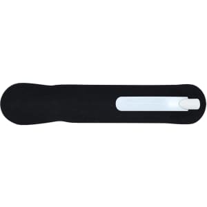 A Falcon Pen, designed with a sleek plastic body and a smooth writing tip, showcased on a black surface.