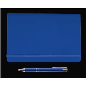 A blue folder and a silver-ink pen are featured in the Harmony Gift Set, designed for office and business use.