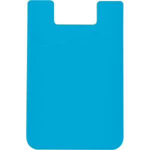 A blue Cosmos Phone Wallet designed to securely hold cards on the back of a smartphone.
