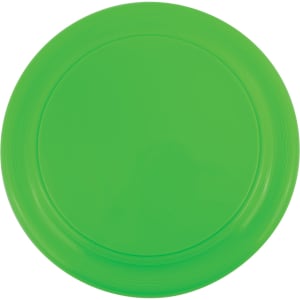 A green plastic frisbee.