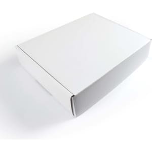 A white, rectangular box designed for packaging the Boost Wireless Power Bank / Charging Station.