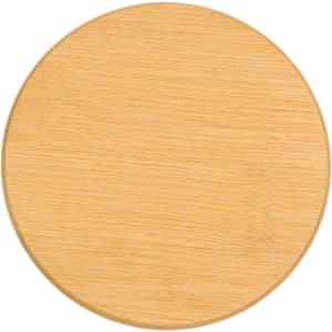A round bamboo coaster with a smooth surface and natural wood finish. It has no visible branding.