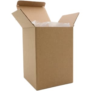 A cardboard box with an open lid, ready for use.
