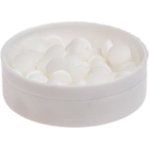 A white tin filled with round mints. The product is named Click It Mint Tins, categorized under confectionery.
