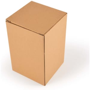 A plain cardboard box suitable for packaging products.