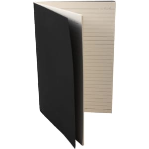 An Andean Notebook featuring a sleek black cover and lined pages.