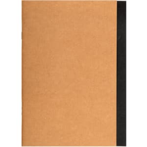 A Tourist A5 Notebook featuring a brown kraft cover with a black spine. Suitable for office and business use.