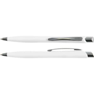 A Stingray Pen, featuring a sleek white plastic design with a silver clip and tip.