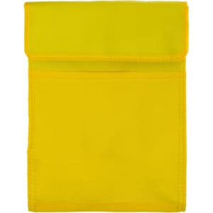 A bright yellow Sumo Cooler Lunch Bag with a fold-over closure and a pocket on the front.