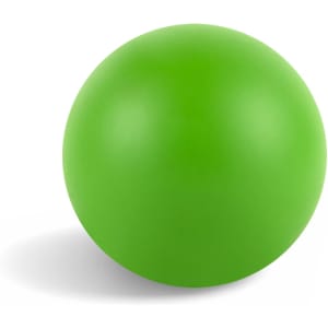A bright green ball with a smooth surface, displayed against a white background. The ball has a logo on it.