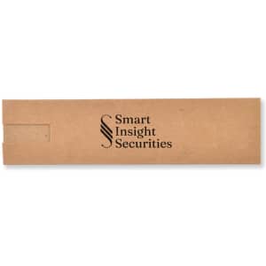 A stylus pen with a branded cardboard packaging labeled "Smart Insight Securities."