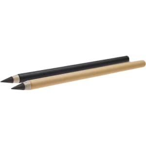 A pair of Stealth Kraft Inkless Pens in black and natural colors, featuring pointed tips and a minimalist design.