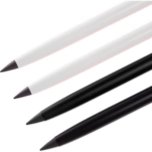A collection of Mirage Aluminium Inkless Pens in black and white, showcasing a sleek design with no ink refills needed.