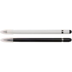 A set of two Mirage Aluminium Inkless Pens in black and white, featuring a sleek design and a transparent cap.