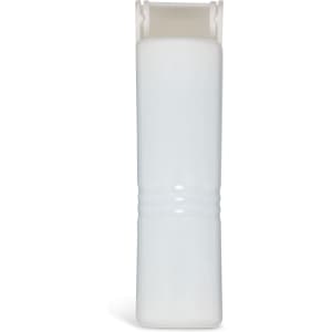 A white mini lint roller with a transparent casing and a compact design, featuring a top cover for protection.