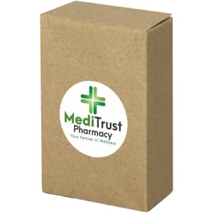A brown rectangular box containing Bamboo Tissues, featuring a logo on the front.