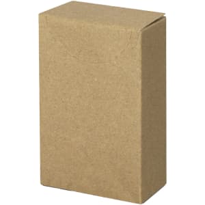 A brown cardboard box with a rectangular shape, designed to hold bamboo tissues. It features a simple, unbranded exterior.