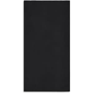 A black sports towel with a smooth texture and a logo, designed for promotional use.