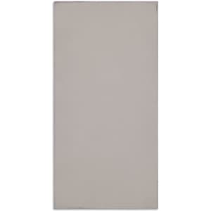 A grey towel featuring a logo, suitable for sports and fitness activities.