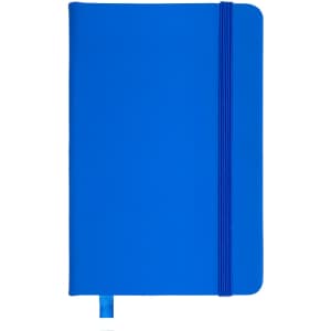 A blue Illusion Pocket Notebook with a smooth cover and an elastic band closure.