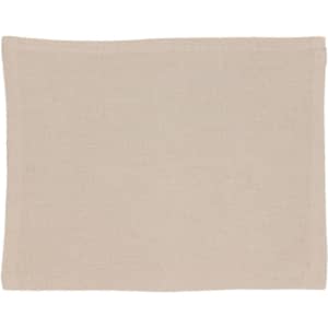 A reusable grocery bag made from natural calico fabric, featuring a flat, folded design.