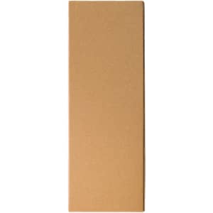 A drink bottle packaging in a plain brown cardboard box, featuring a simple rectangular design.