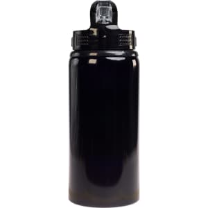 A drink bottle featuring a flip straw lid, designed with a sleek black finish, with a capacity of 500ml.