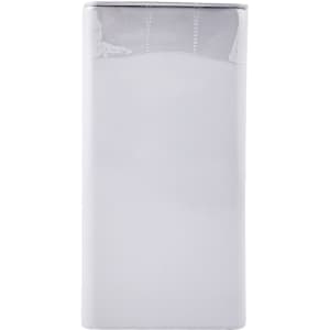 A rectangular pack of chewy peppermint mints, primarily white with a clear top section and featuring a logo.