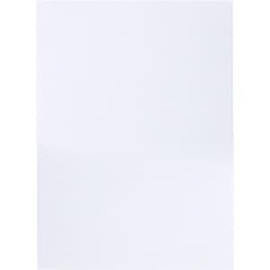 A white memo pad with a smooth surface. The product includes a logo in the corner.