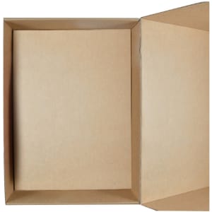 An extra-large natural gift box with a simple, uncoated cardboard finish, featuring a hinged lid.