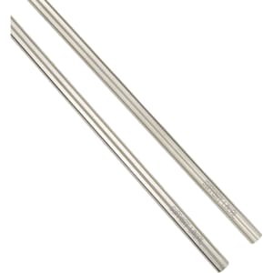A drink bottle features a set of stainless steel straws, showcasing a sleek silver finish. It includes a branding logo.