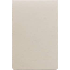 A beige sticky note pad with a textured surface, featuring a subtle embossed design. It has a neutral color scheme.