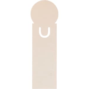 A Circle Milk Carton Bookmark in a simple, minimalist design featuring a rounded top and a cut-out section for easy use.