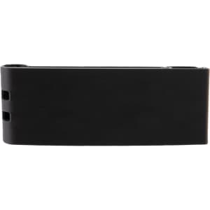 A sleek black phone stand with clips, designed for easy device support and portability. It features a minimalist design.