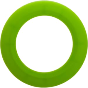 A bright green silicone flyer designed for throwing and catching.