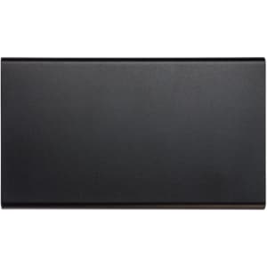 A black Ortega Power Bank, designed for charging devices on the go, featuring a sleek and modern design.