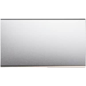 A sleek silver Ortega Power Bank designed for charging devices on the go.